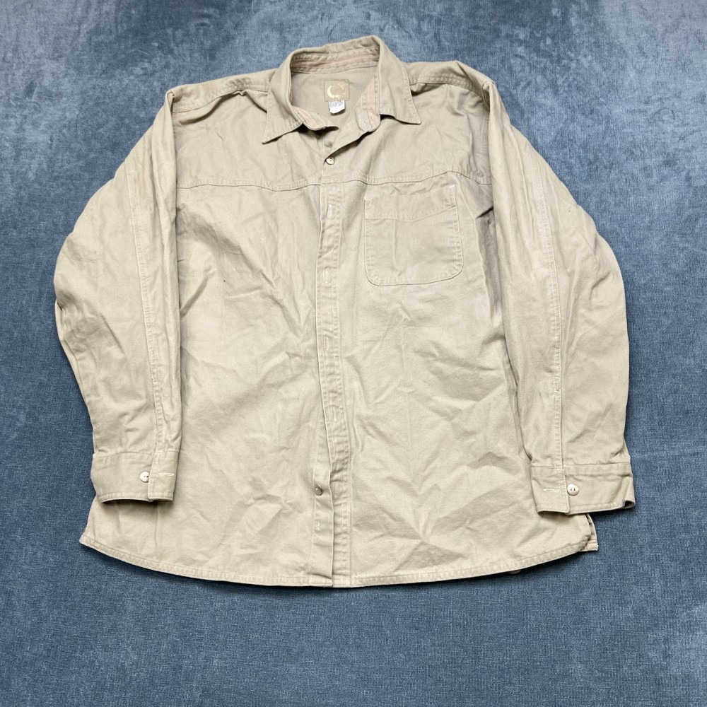 Vintage Marlboro Sun Moon Shirt Adult XL Gray Cotton Logo Medium Wash Button Up